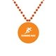 a orange medallion beaded necklaces