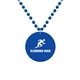 a royal blue medallion beaded necklaces