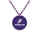 a purple medallion beaded necklaces