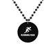 a black medallion beaded necklaces