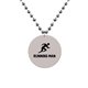 a silver medallion beaded necklaces