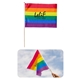 a rainbow flag with white pole rainbow pride flag