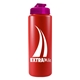 a translucent hot pink lid & red bottle the sports quart usa flip lid - 32 oz sports bottle