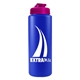 a translucent hot pink lid & royal blue bottle the sports quart usa flip lid - 32 oz sports bottle