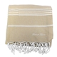 aerial view a tan peshtemal turkish towel, image 1 of 5