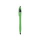 aerial view a green with black trim / black ink dart click ballpoint pen, image 1 of 3