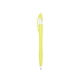 aerial view a yellow with white trim / black ink dart click ballpoint pen, image 1 of 3