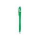aerial view a translucent green with clear frosted trim / black ink dart click ballpoint pen, image 1 of 3