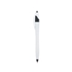 aerial view a white with black / black ink dart click ballpoint pen, image 1 of 3