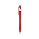aerial view a red with white trim / black ink dart click ballpoint pen, image 1 of 3