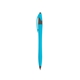aerial view a light blue with gray trim / black ink dart click ballpoint pen, image 1 of 3