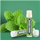 aerial view a double mint promotional lip balm with natural beeswax formula, image 1 of 2