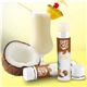 aerial view a pina colada promotional lip balm with natural beeswax formula, image 1 of 2