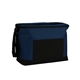 aerial view a navy/black sawyer point picnic cooler, image 1 of 2