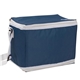 aerial view a navy/white chill by flexifreeze(r) 6- can cooler, image 1 of 2