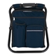 aerial view a navy blue take - n - go backpack cooler chair, image 1 of 2