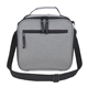 a heathered gray lunch break expandable lunch bag