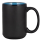 aerial view a blue konapro 14 oz two tone ceramic mug, image 1 of 2