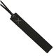 aerial view a black leather & gray 9c linen accent turner tasseled bookmark, image 1 of 2