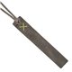 aerial view a slate gray leather & lemon yellowc linen accent turner tasseled bookmark, image 1 of 2