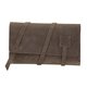 aerial view a distressed brown leather & gray 9c linen accent marshall leather cord organizer, image 1 of 2