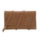 aerial view a tan leather & gray 9c linen accent marshall leather cord organizer, image 1 of 2
