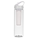 aerial view a clear bottle with clear infuser 25 oz fruit fusion bottle, image 1 of 2