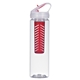 aerial view a clear bottle with red infuser 25 oz fruit fusion bottle, image 1 of 2