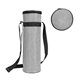 aerial view a gray rpet heathered wine cooler tote bag, image 1 of 2