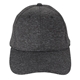 aerial view a black structured heathered fabric cap, image 1 of 2
