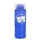 a transparent blue bottle & clear lid admiral - 24 oz tritan(tm) transparent bottle with clear cylinder lid