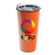 a orange tumbler & clear lid the roadmaster - 18 oz travel tumbler with clear slide lid - digital