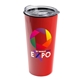 a red tumbler & clear lid the roadmaster - 18 oz travel tumbler with clear slide lid - digital