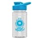 aerial view a group of mini 16 oz pete sports bottle with drink thru lid, image 2 of 17