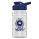aerial view a group of mini 16 oz pete sports bottle with drink thru lid, image 5 of 17