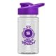 aerial view a group of mini 16 oz pete sports bottle with drink thru lid, image 10 of 17