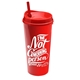 aerial view a group of the roadmaster - 20 oz travel tumbler with auto sip lid straw, image 7 of 17