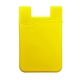 aerial view a white envelope & yellow wallet greeting card with silicone smart wallet, image 1 of 2