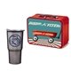 a red lunchbox & titanium grey tumbler retro lunchbox + 20 oz economy stainless steel tumbler in vacuum formed insert