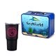 a royal blue lunchbox & black tumbler retro lunchbox + 20 oz economy stainless steel tumbler in vacuum formed insert