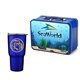 a royal blue lunchbox & blue tumbler retro lunchbox + 20 oz economy stainless steel tumbler in vacuum formed insert