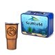 a royal blue lunchbox & copper tumbler retro lunchbox + 20 oz economy stainless steel tumbler in vacuum formed insert