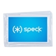 aerial view a white colored microfiber in pvc pouch, image 1 of 2
