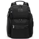aerial view a black tumi search backpack, image 1 of 3