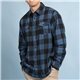 a blue/black burnside the legendary two pocket mens plaid flannel