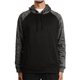 a black/charcoal burnside performance tech fleece hoodie