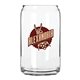 aerial view a clear 16 oz beer can glass - usa, full color digital, image 1 of 2
