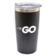 a matte black 20 oz vacuum tumbler