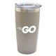 a matte grey 20 oz vacuum tumbler