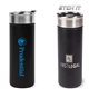 aerial view a black yowie vacuum powder coat tumbler -18 oz., image 2 of 2